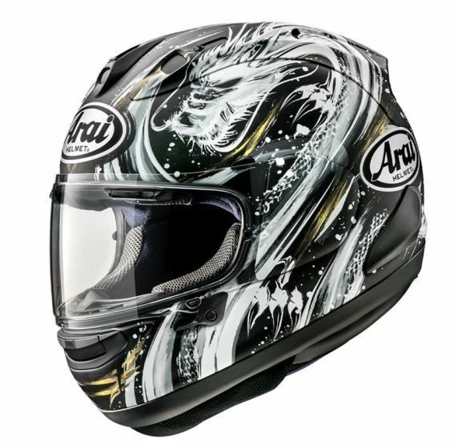 Full-Face * | Best Deal Arai Rx-7V Kiyonari Helmet White Small Adult Black/White