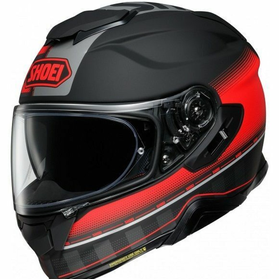 Full-Face * | Hot Sale Shoei Gt-Air Ii Tesseract Tc-1 Black Red Helmet