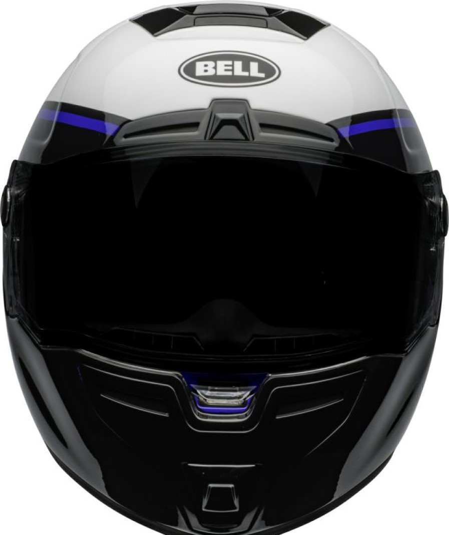 Full-Face * | Best Deal Bell Srt Assasin White Blue And Black Helmet White/Blue/Black