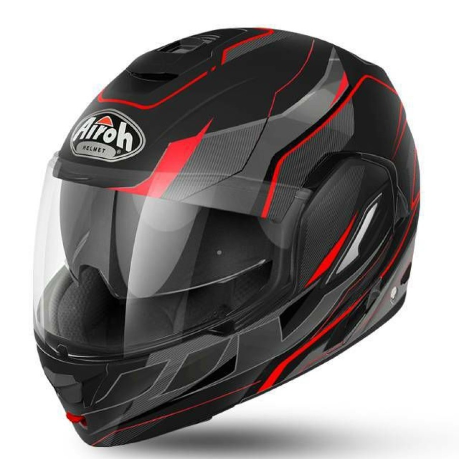 Full-Face * | Best Sale Airoh Rev Revolution Matte Black Helmet Black X-Small Adult