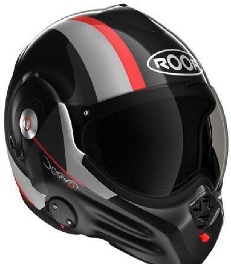 Modular * | Deals Roof Desmo Ram Black Red Helmet