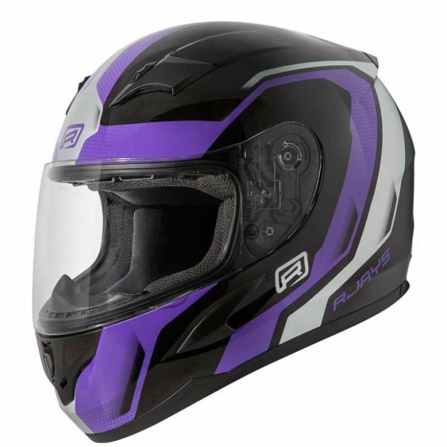 Full-Face * | Best Deal Rjays Grid Black Purple Helmet Unisex 2X-Small Adult Black/Purple