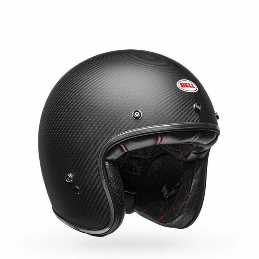 Open-Face * | Best Pirce Bell Custom 500 Carbon Solid Matte Black Helmet Small Adult