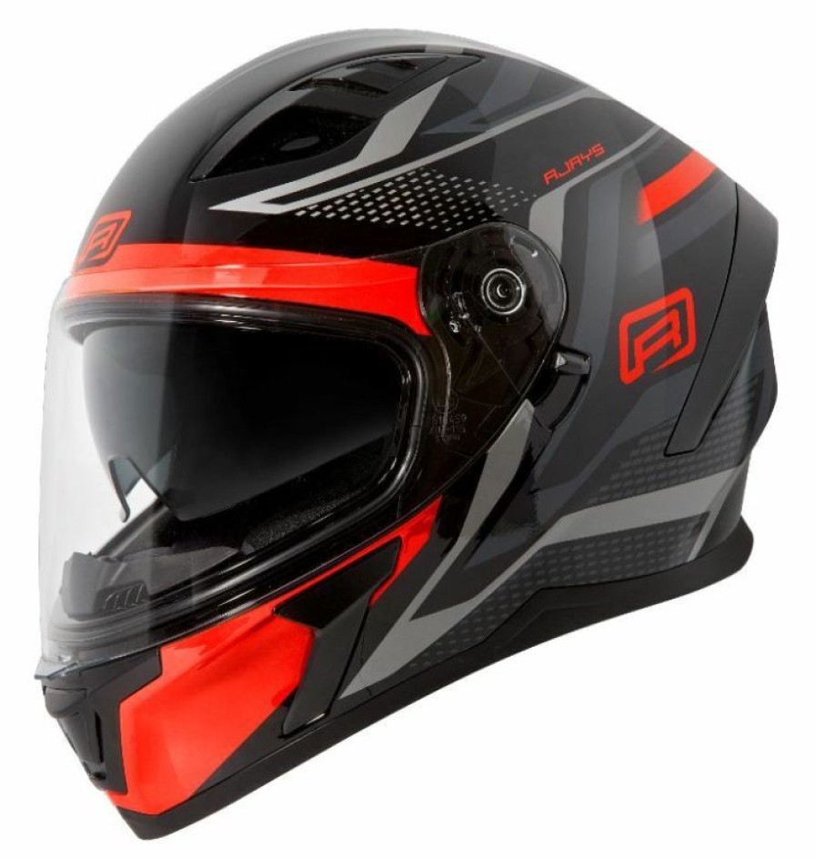 Full-Face * | Brand New Rjays Apex Iii Ignite Black Red Helmet Black/Red