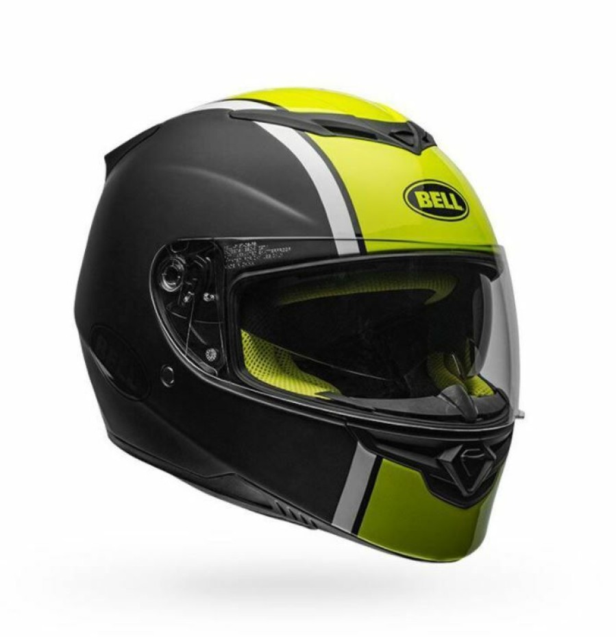 Full-Face * | Best Deal Bell Rs-2 Rally Black White Hi-Viz Helmet