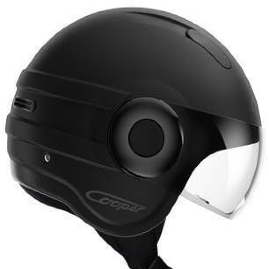 Open-Face * | Wholesale Roof Cooper Mono Matte Black Helmet