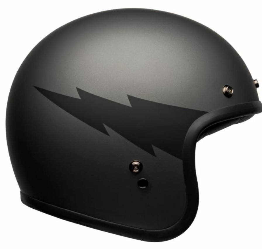 Open-Face * | Best Sale Bell Custom 500 Thunderclap Grey Black Helmet Black Small Adult