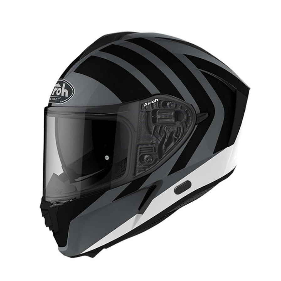 Full-Face * | Best Deal Airoh Spark Scale Matte Helmet M Black/Grey/White