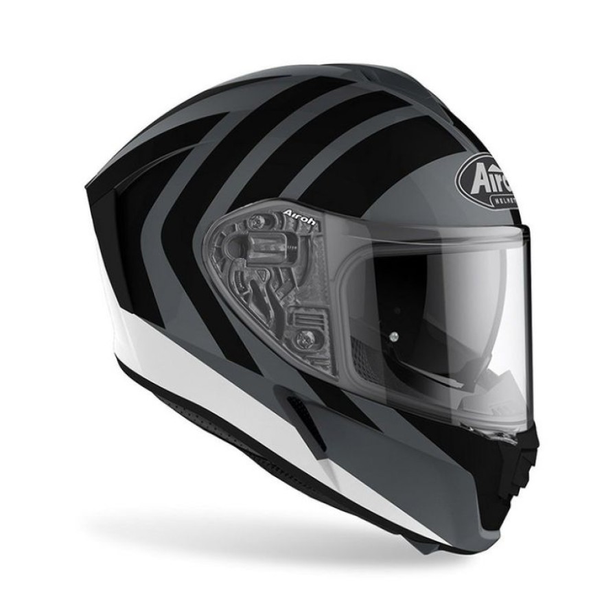 Full-Face * | Best Deal Airoh Spark Scale Matte Helmet M Black/Grey/White